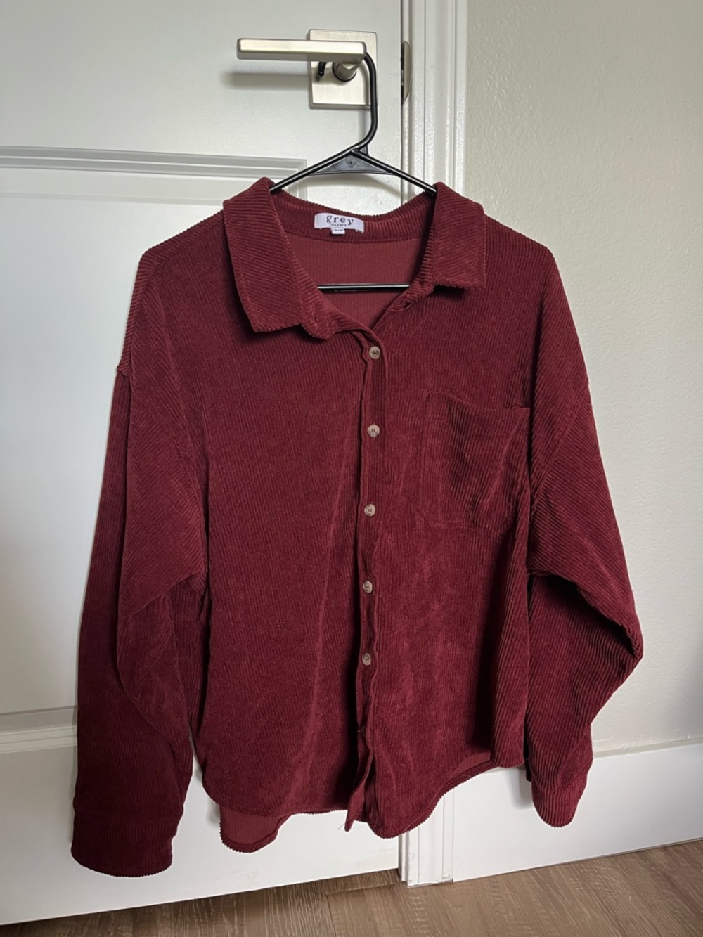Corduroy Button-Up Shirt Jacket